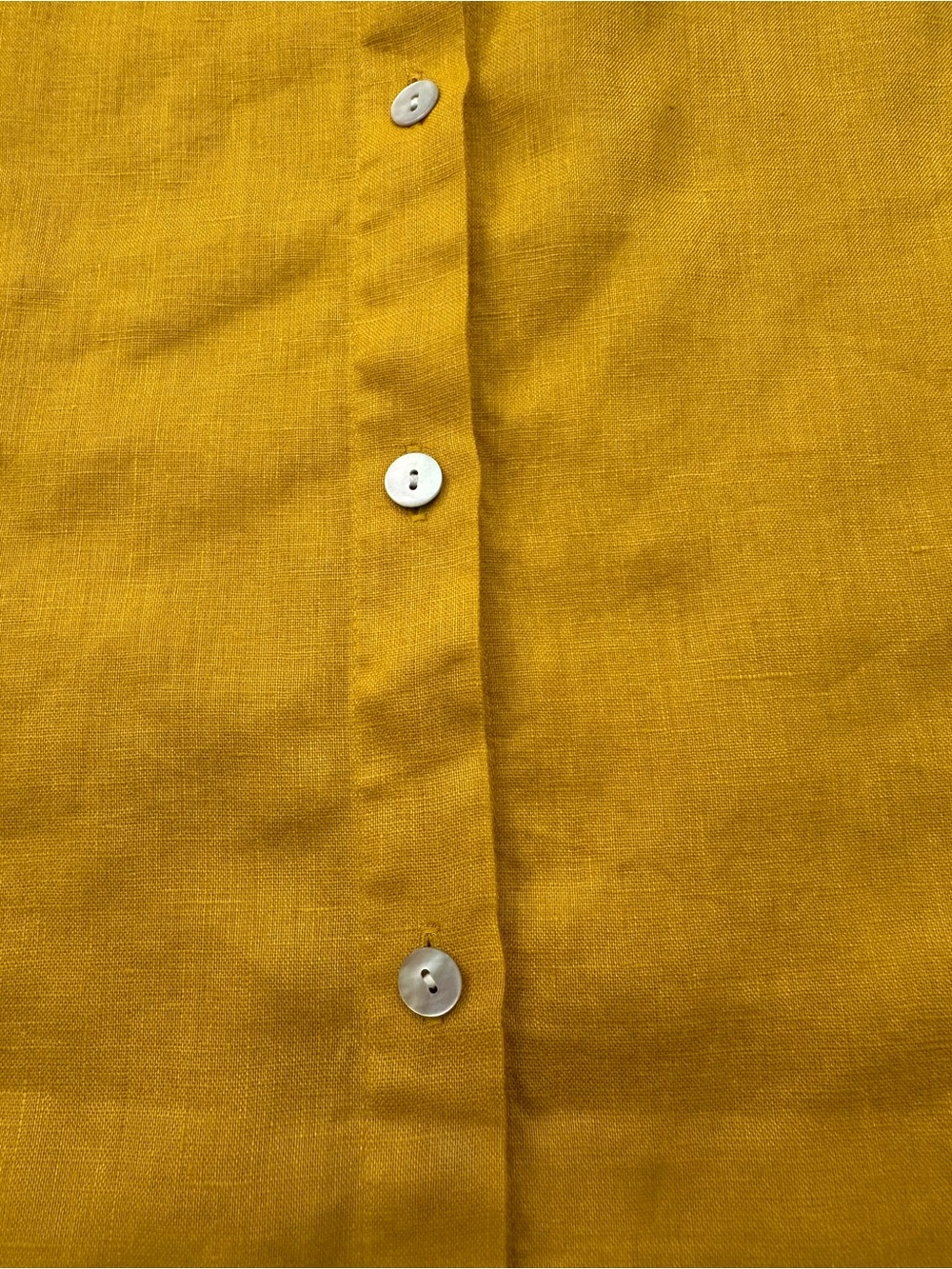 J.Jill Love Linen 100% Linen Button-Front Tunic – Size M – Mustard Yellow 🌼 - Picture 6 of 10
